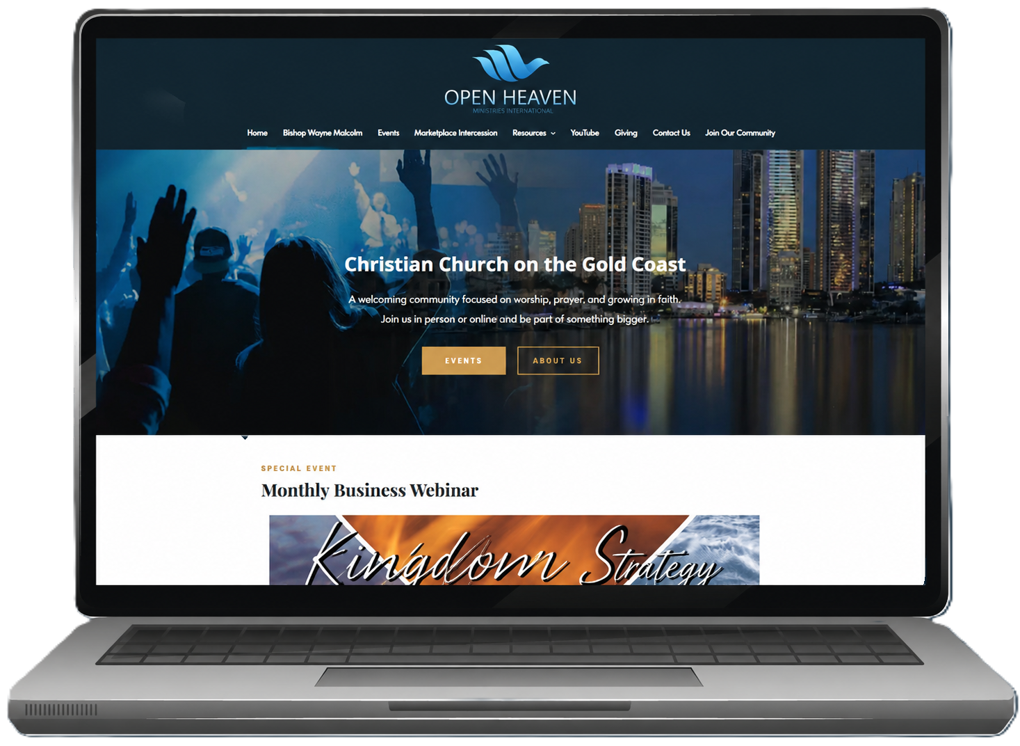 Open Heaven website design